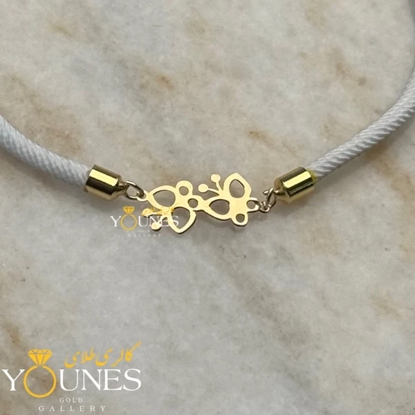 دستبند دو پروانه طلا لیزری